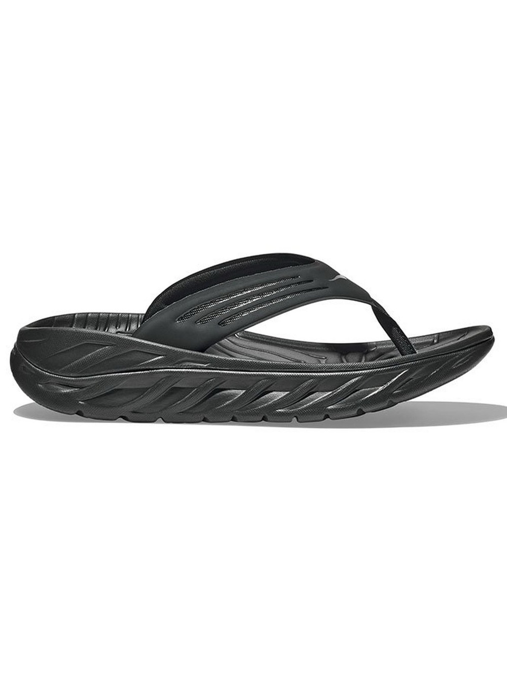 HOKA Men's ORA black waterproof Recovery Flip Sandals shoe 10 Unisex W 12 active